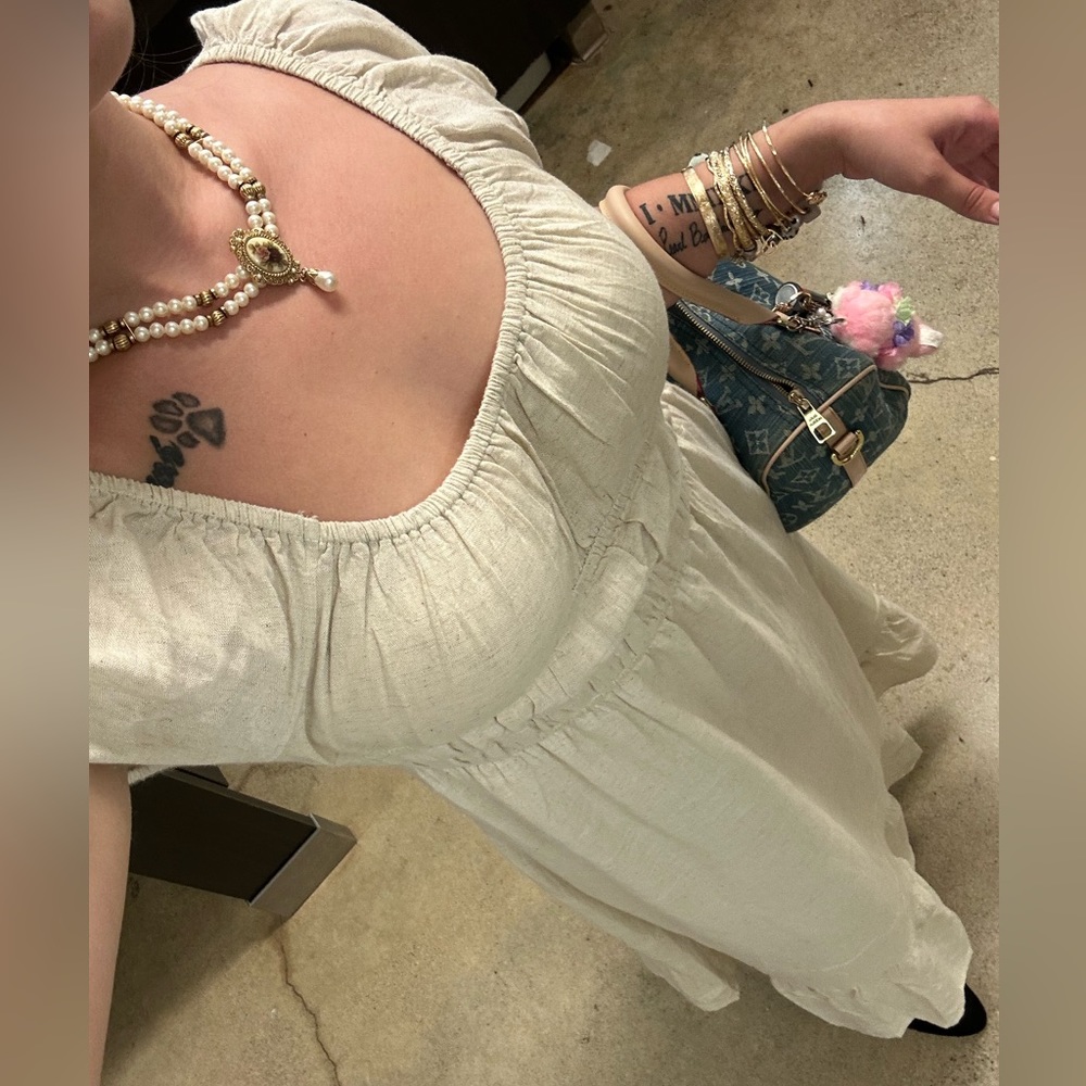 cream dress - Picture 5 of 5